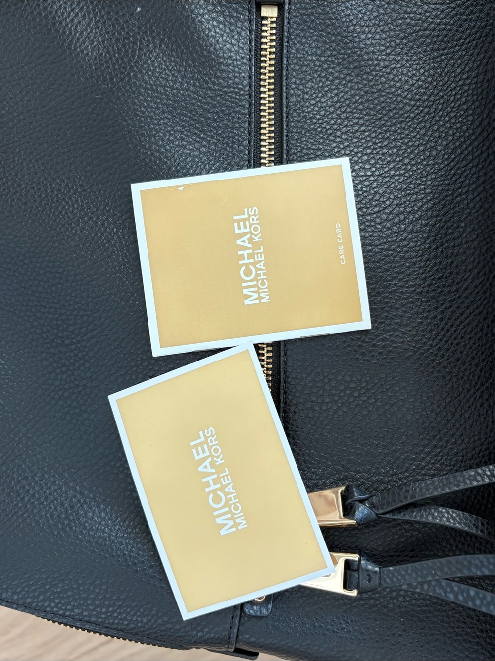 Michael Kors Black Pebbled Leather Backpack - Picture 6 of 6